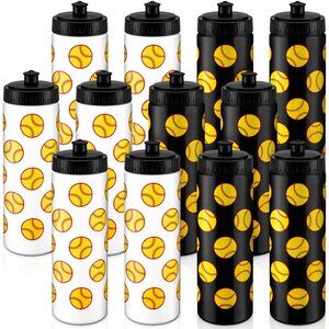 Water Bottles (24) Bulk 20 oz - Softball Design